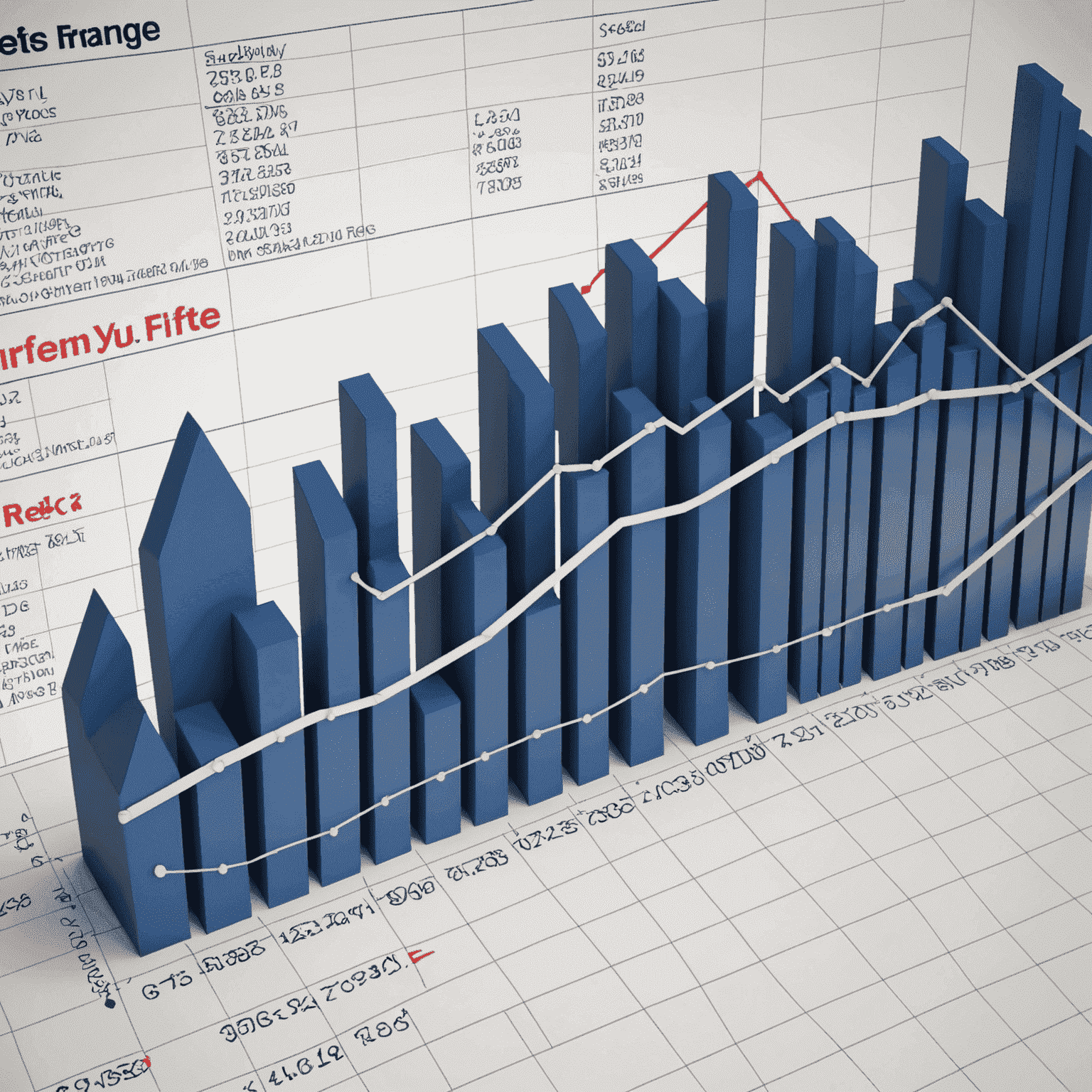 A graph showing fluctuating foreign exchange rates, symbolizing the risks involved in currency trading in South Africa