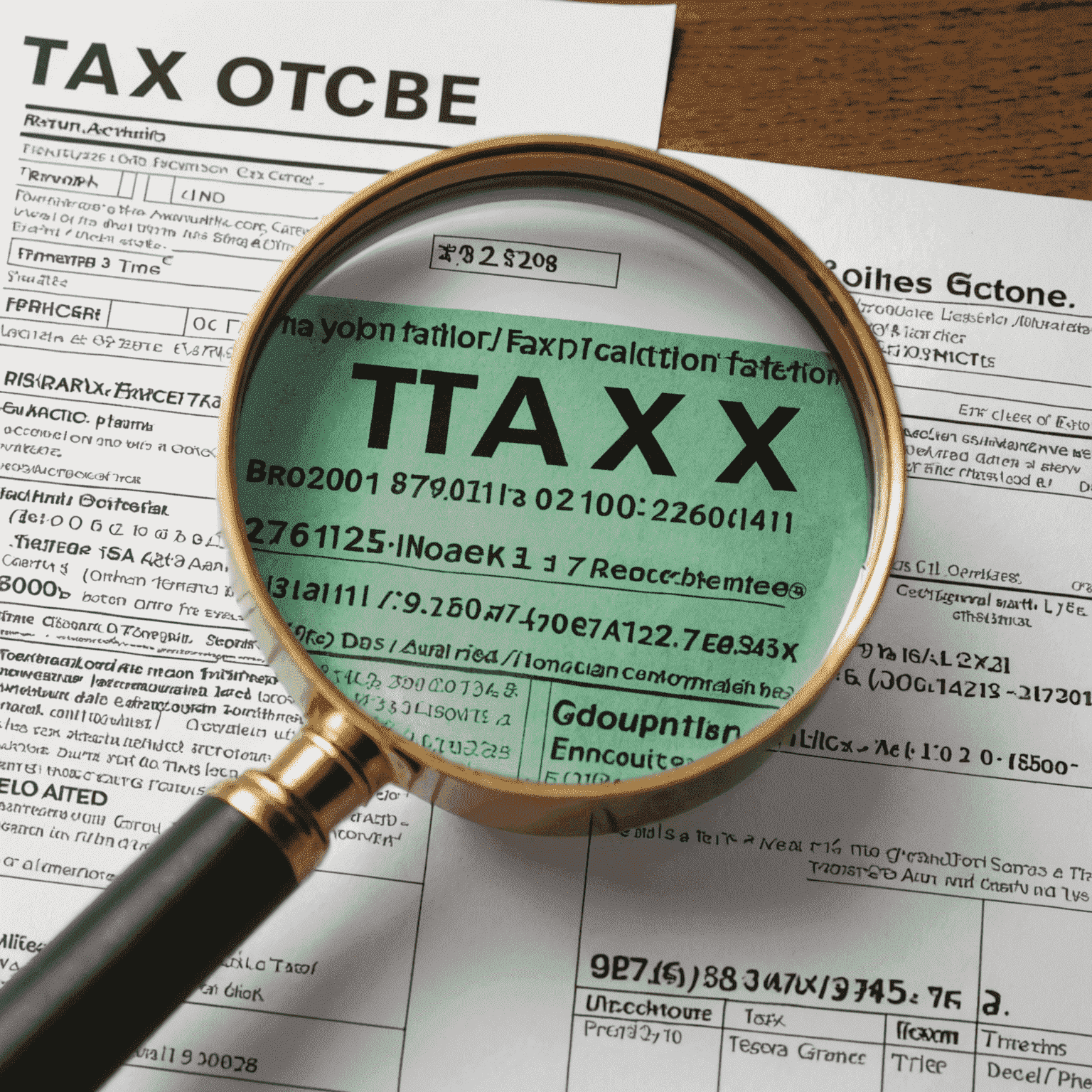 An image representing the concept of tax optimization, with a magnifying glass focusing on a section of the South African tax code