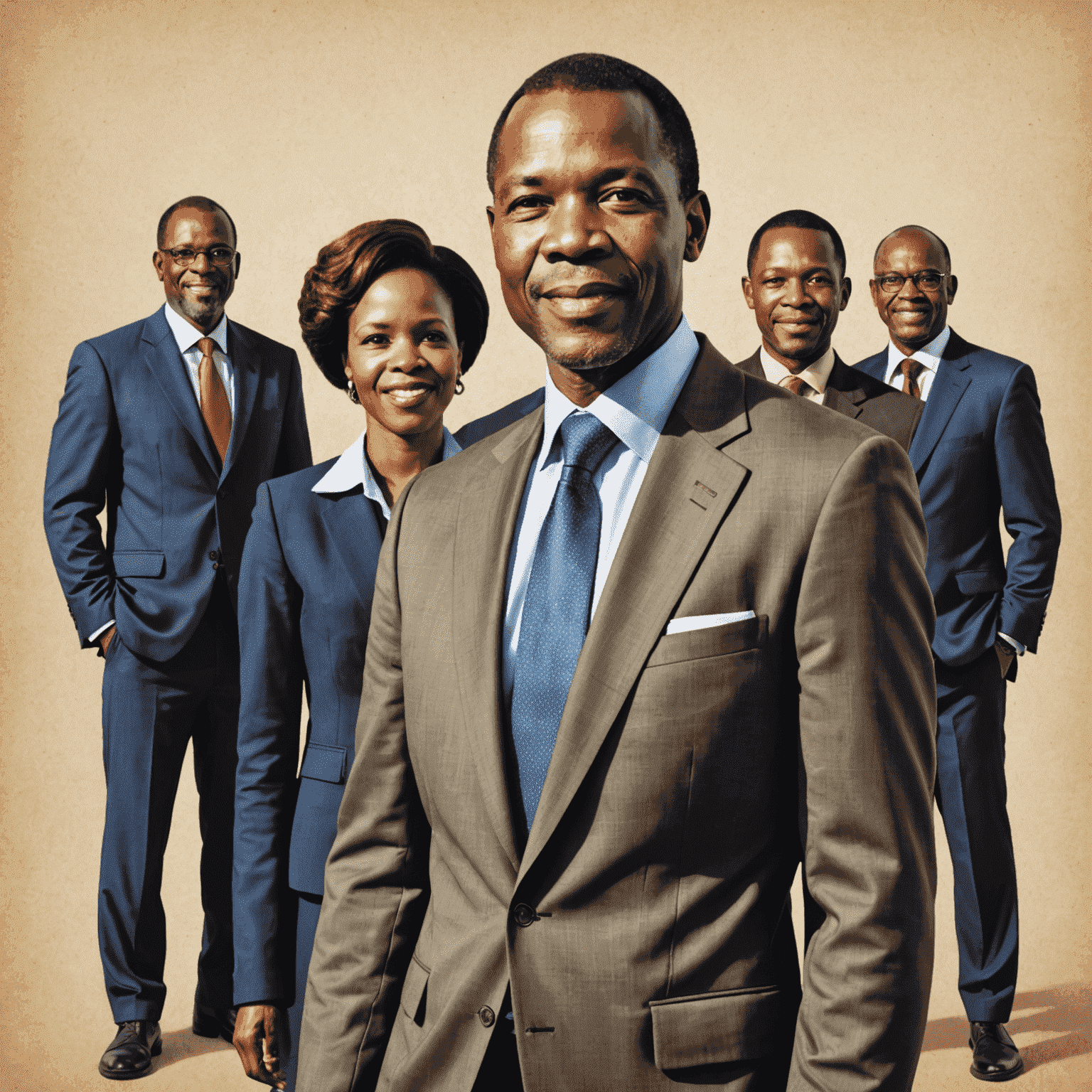 Illustration of successful business people representing case studies of effective financial strategies in South Africa